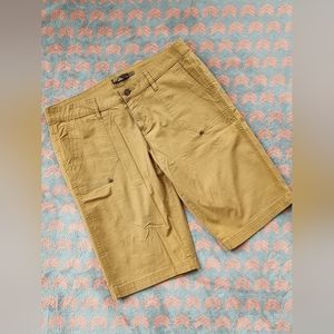 Prana Khaki Bermuda Length Shorts Size 10